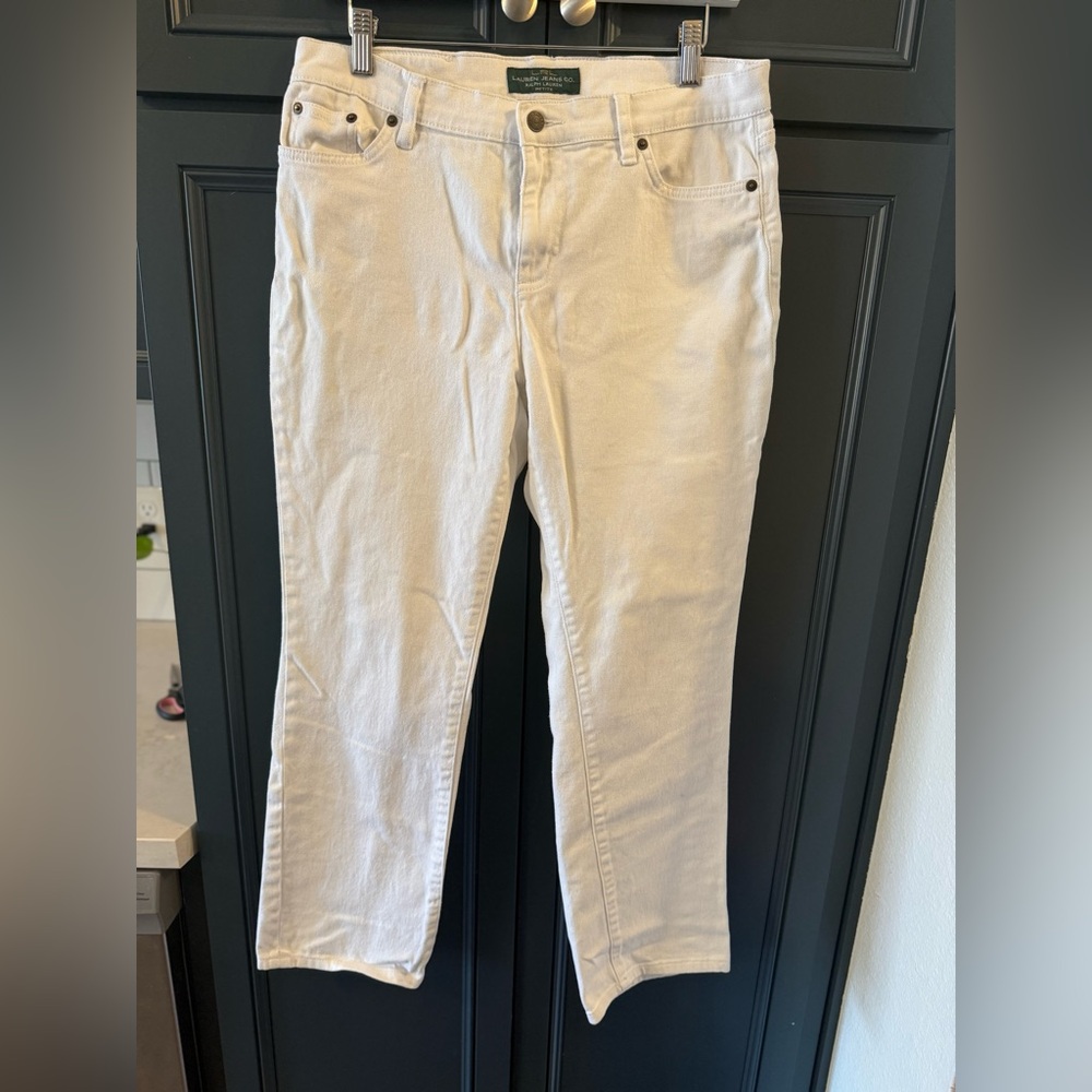 Ralph Lauren Women's Cream Straight Leg Jeans
